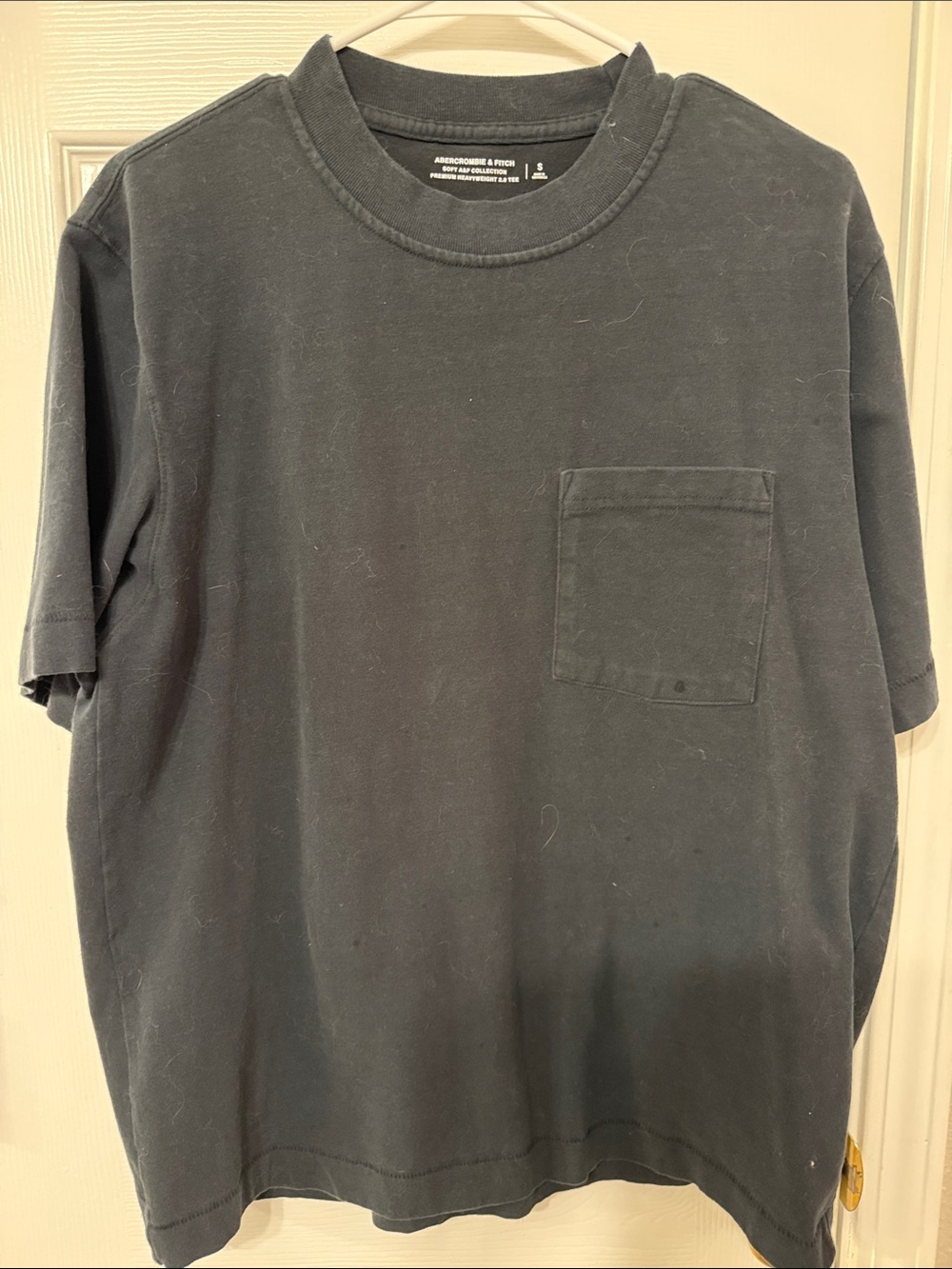 Abercrombie & Fitch Charcoal Short-Sleeve Pocket Tee